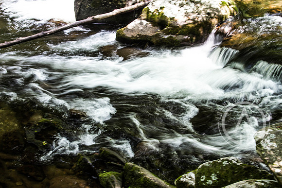 Cascade flowing along Little Pigeon River