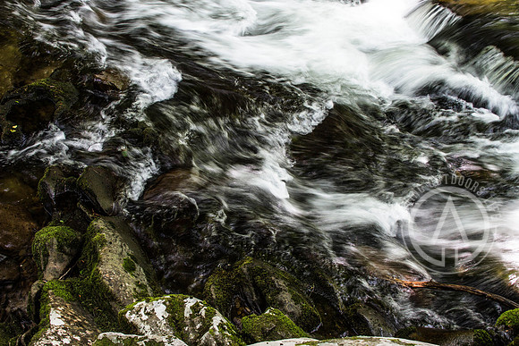 Cascade flowing along Little Pigeon River