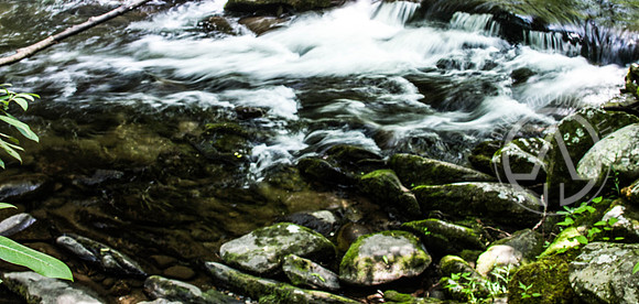 Cascade flowing along Little Pigeon River